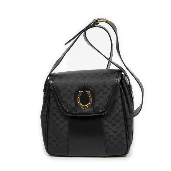 Gucci Bags Gucci Vintage Horseshoe Crossbody Flap In Black